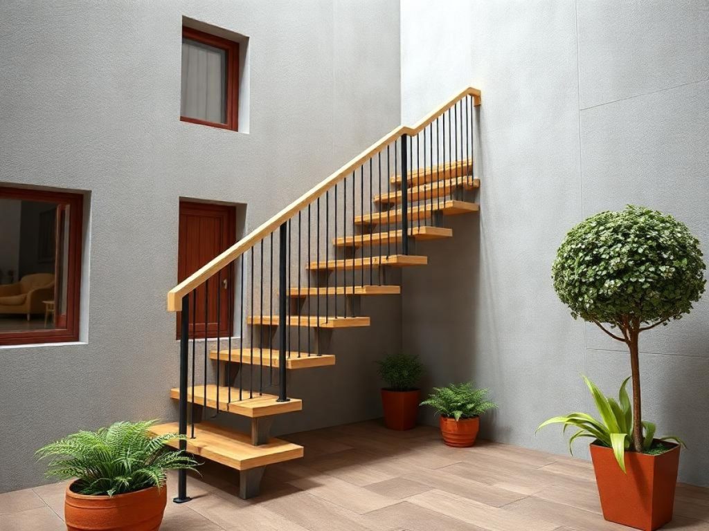 Fabriquer un escalier balancé à quart tournant