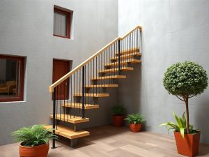 Fabriquer un escalier balancé à quart tournant