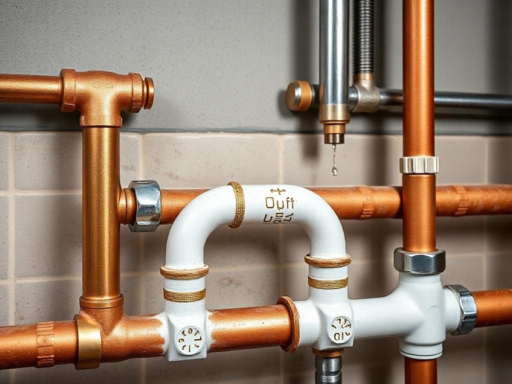 Associer tubes en acier et en cuivre dans un réseau de plomberie