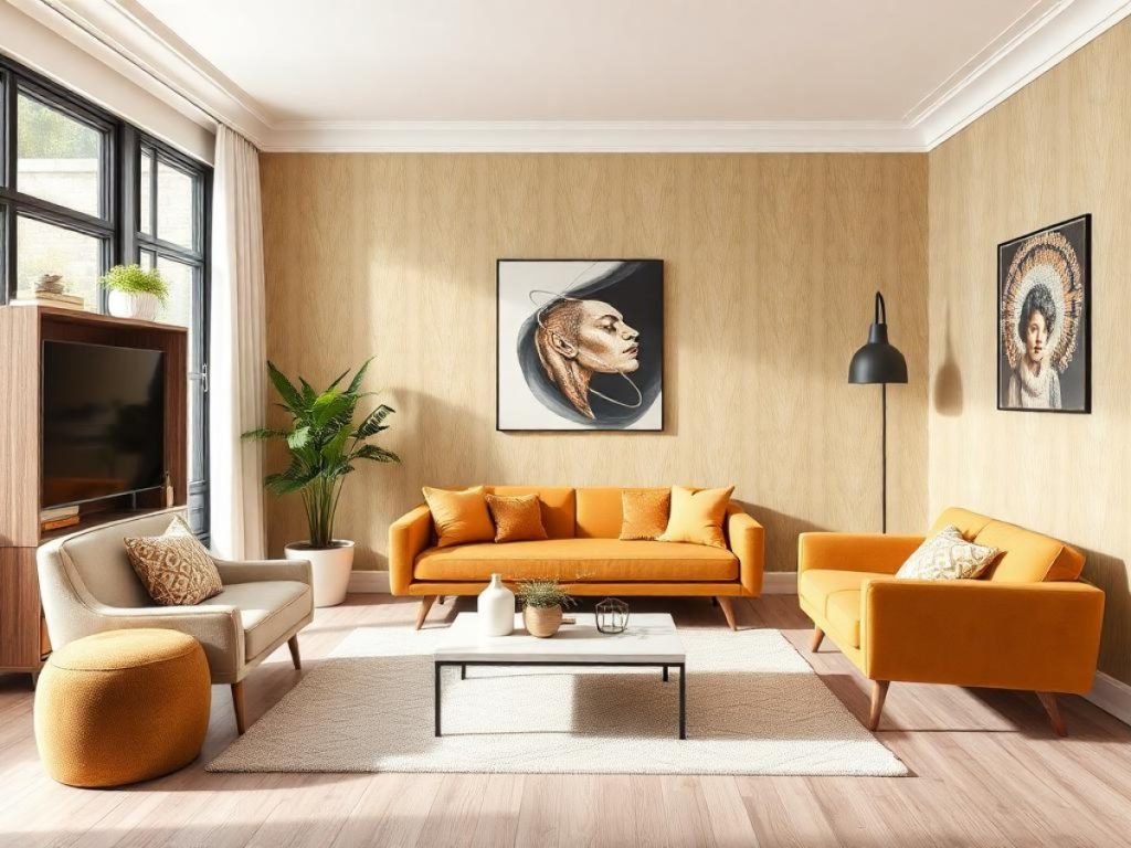 Papier peint pour salon moderne : idées et inspirations
