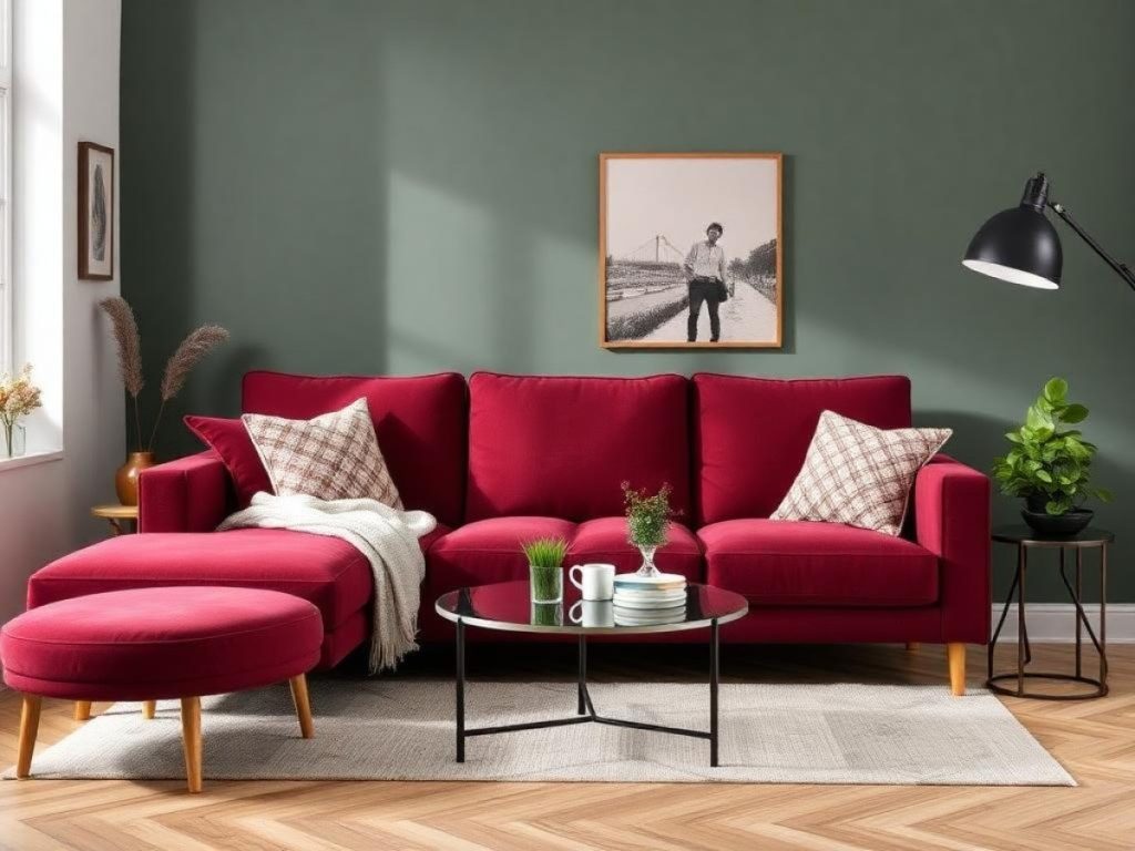 Harmoniser les couleurs autour d’un canapé bordeaux : idées et astuces