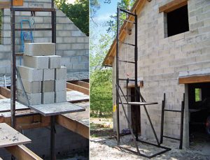 Un monte-matériaux démontable