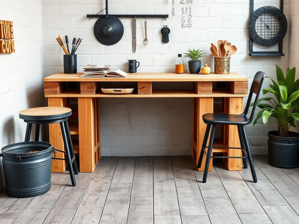 Fabriquez votre établi d’atelier avec des palettes