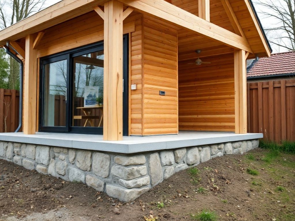 Comment faire les fondations d'une extension de maison en bois ?
