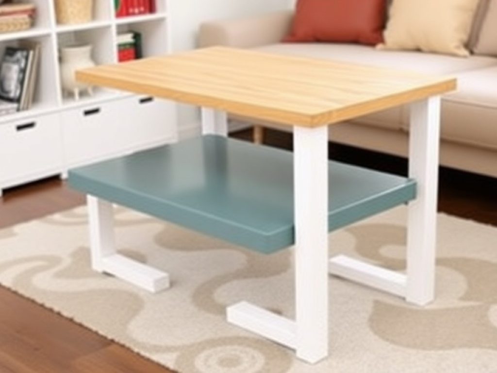 Table basse relevable DIY : la solution gain de place au salon