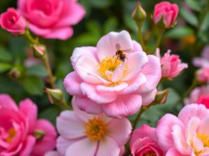 Rosiers à fleurs simples : le secret pour attirer abeilles et pollinisateurs
